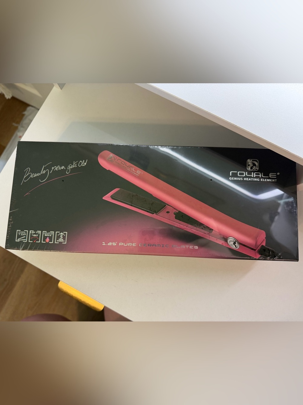 Rose Gold Royale Genius Heating Element 1.25” Hair Straightener Flat Iron - Picture 5 of 9